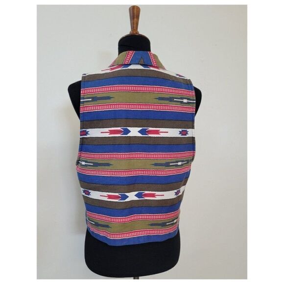 Vintage 1990s Southwest Denim Vest - Picture 3 of 5